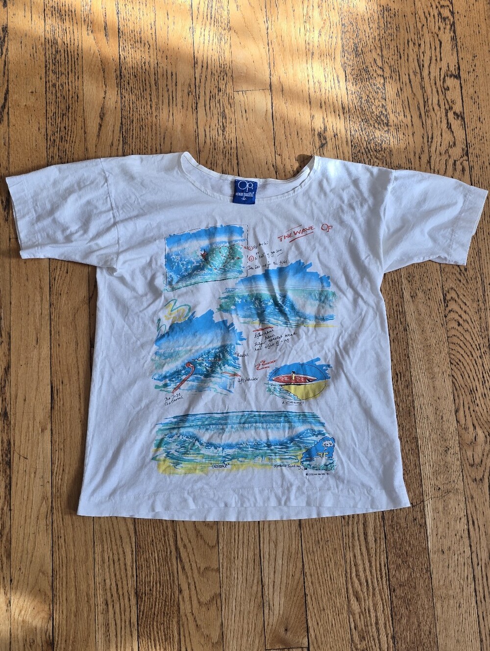 80s Vintage Graphic Surf T Shirt Ocean Pacific Medium